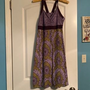 Prana Amaya Athleisure purple and green dress M.
